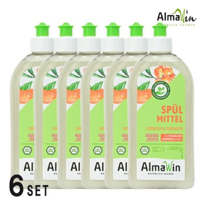 (6本セット)AlmaWin(アルマウィン)  ディッシュソープ 食器用洗剤  サジー＆マンダリン 500ml